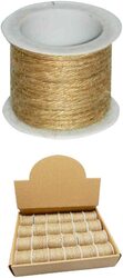 Natural Jute String Rolls Set for all Purpose, 4.5 meter, 24 Rolls, All Ages, Light Brown