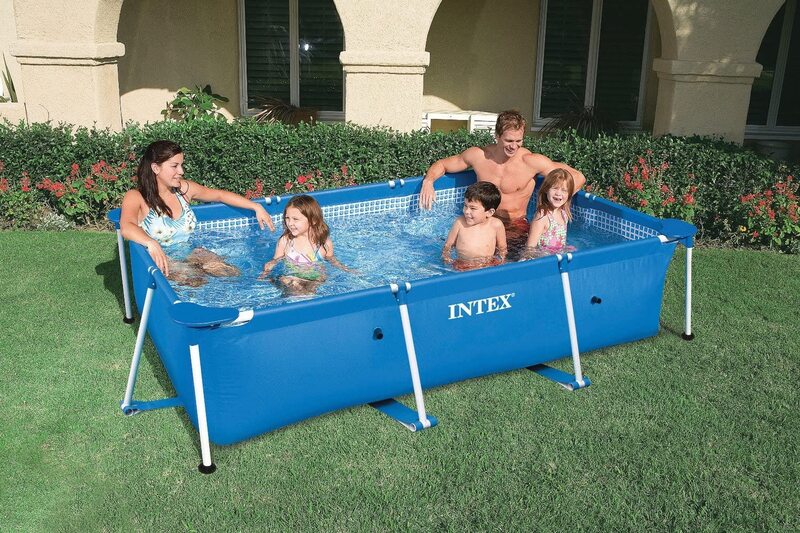 Intex Rectangular Frame Play Pool, 28270NP, Blue