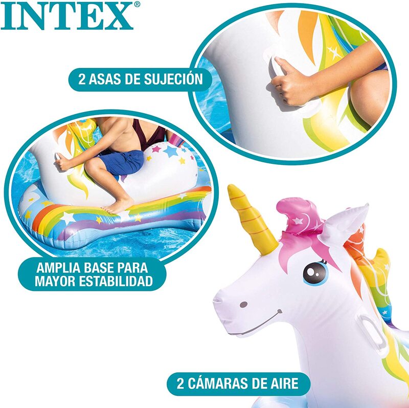 Intex Unicorn Ride-On, 57552NP, Multicolour