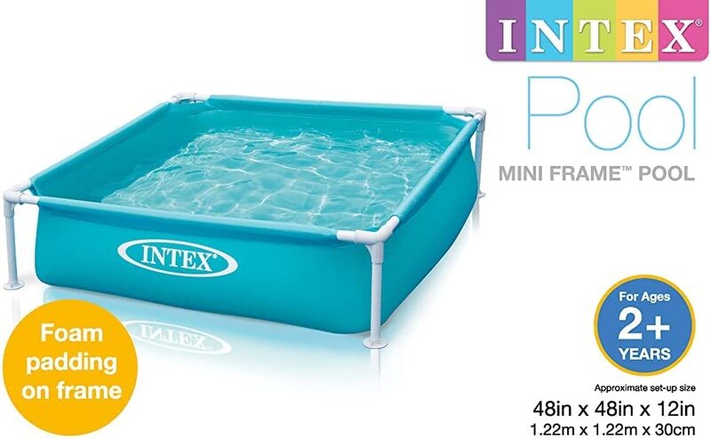 Intex Mini Frame Pool with Drain Plug, 57173, Blue