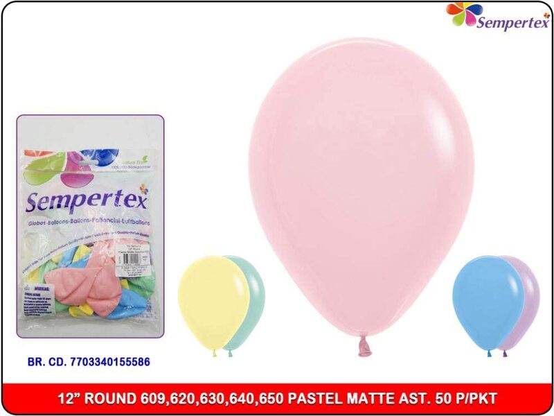 Amscan 20012383 30cm Latex Balloons, 50 Pieces, Matte Pastel Assorted Color