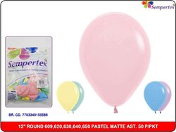 Amscan 20012383 30cm Latex Balloons, 50 Pieces, Matte Pastel Assorted Color