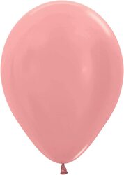 Sempertex 12-Inch Round Latex Balloons, 50 Pieces, Metallic Pearl Rose Gold