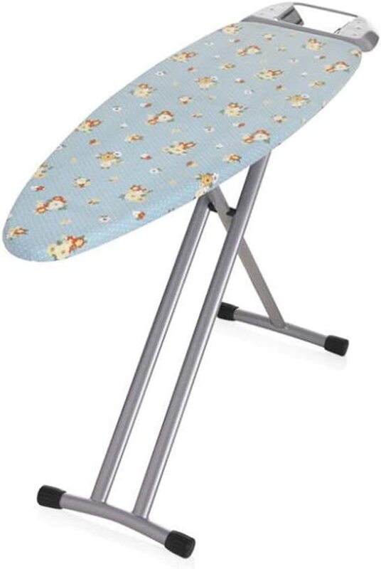 Beautiful Teefal Portable Standing Iron Board with Iron Press Holder, 36 x 12", Blue