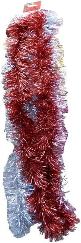 

Generic Beautiful Tinsel Decoration For Any Party, 6 Pieces, 9cm x 2mtr, Ages 8+, Red/White