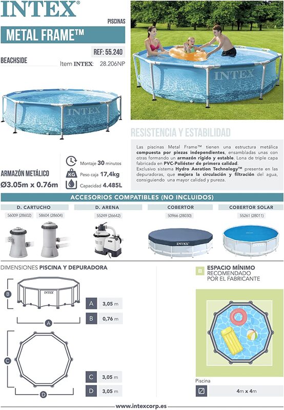 Intex Beachside Pool, 28206, Blue