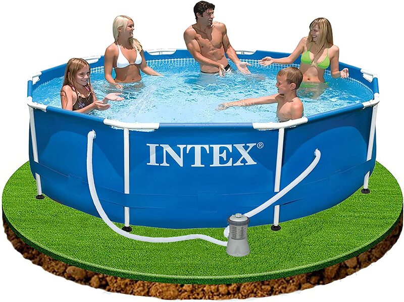 Intex Metal Frame Pool Set, 28202, Blue