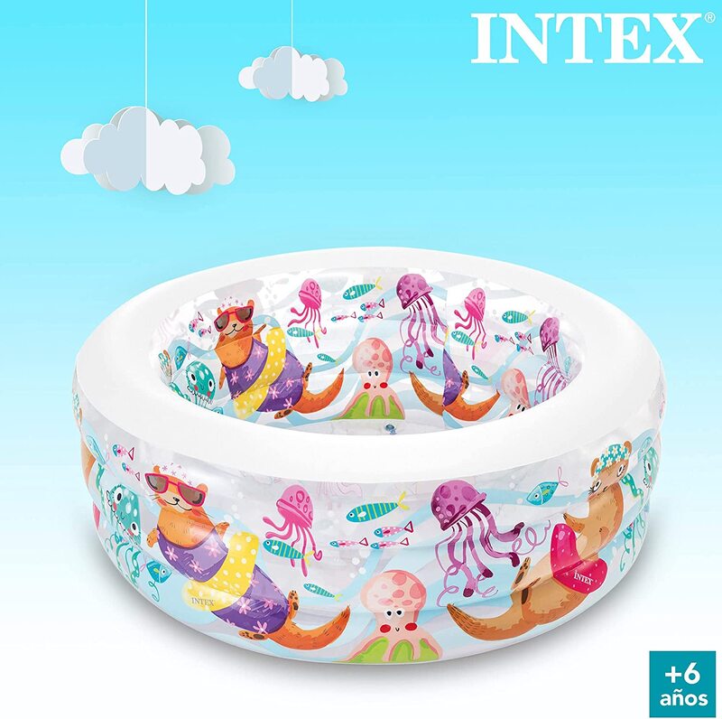 Intex Inflatable Aquarium Swimming Pool, 58480, Multicolour