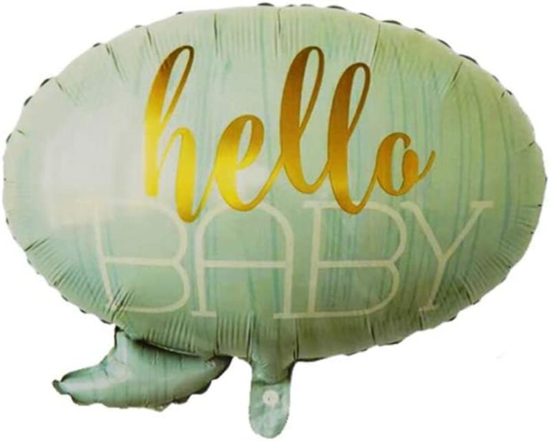 22-Inch Party Fun Hello Baby Helium Quality Foil Balloon, Blue