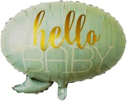 22-Inch Party Fun Hello Baby Helium Quality Foil Balloon, Blue