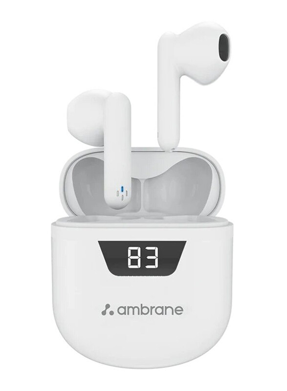 Ambrane NeoBuds 29 True Wireless In-Ear Earbuds, White