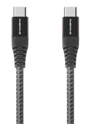 Ambrane 1.5-Meter BCTT-15 Fast Charging USB Type-C Cable, USB Type-C to USB Type-C, Grey
