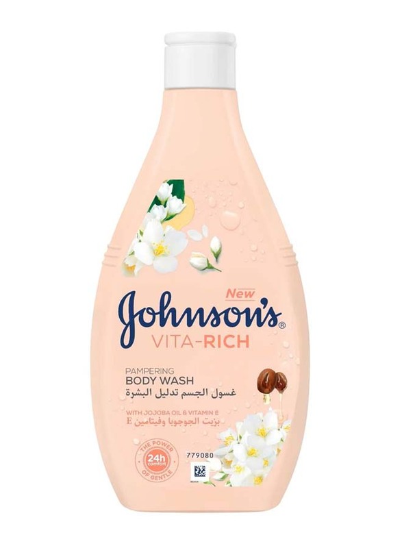 Johnson's Vita-Rich Pampering Body Wash with Jojoba Oil and Vitamin E, 250ml