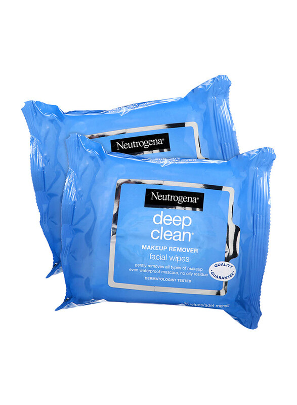 

Neutrogena Makeup Remover Facial Wipes, 2 x 25 Wipes, Blue