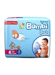 Sanita Bambi Diapers, Large, Size 4, 8-16 Kg, 33 Diapers