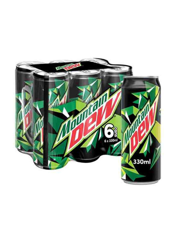 

Mountain Dew Carbonated Soft Drink, 6 x 330ml