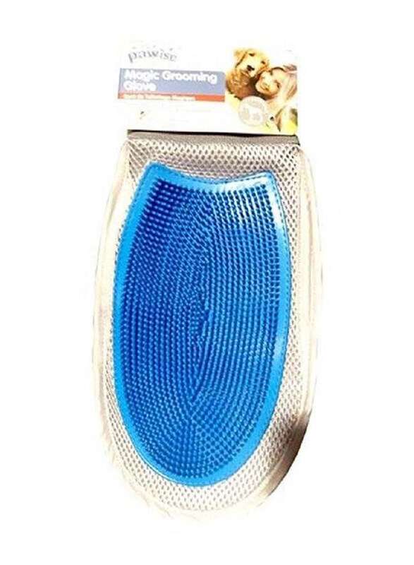

Pawise 2 In 1 Grooming Glove, Blue