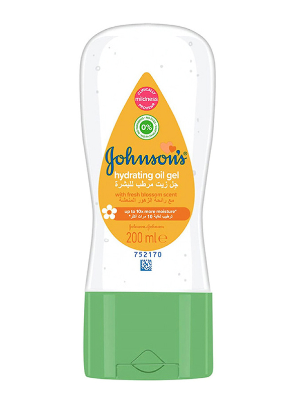 

Johnson's 200ml Hydrating Oil Gel with Fresh Blossom Scent, Clear