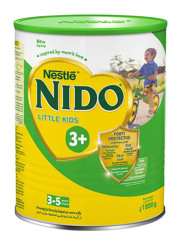 Nestle Nido Little Kids 3+ Growing Up Milk Powder Tin for Toddlers 3-5 Years, 1800g