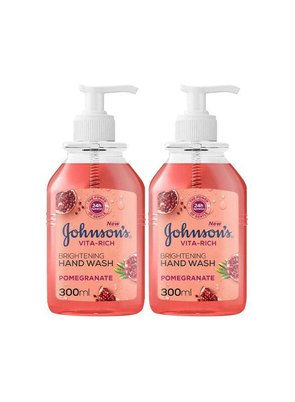 

Johnson's Vita-Rich Pomegranate Brightening Hand Wash, 2 x 300ml