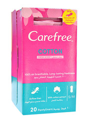 Carefree Fresh Scent Cotton Extract Airflow Panty Liners Sanitary Pads, Normal, 20 Pads