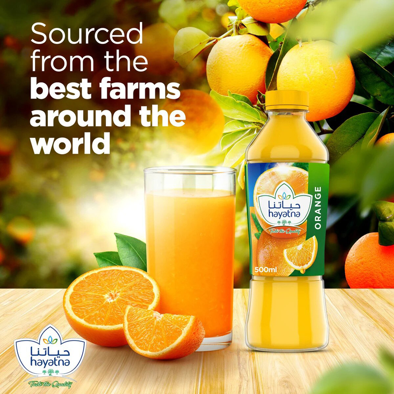 Hayatna Pure Orange Juice, 500ml