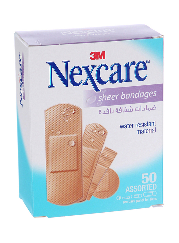 3M Nexcare Clear Waterproof Bandages, 50 Pieces