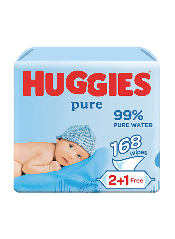 

Huggies Pure Baby Wipes, 168 Wipes, White