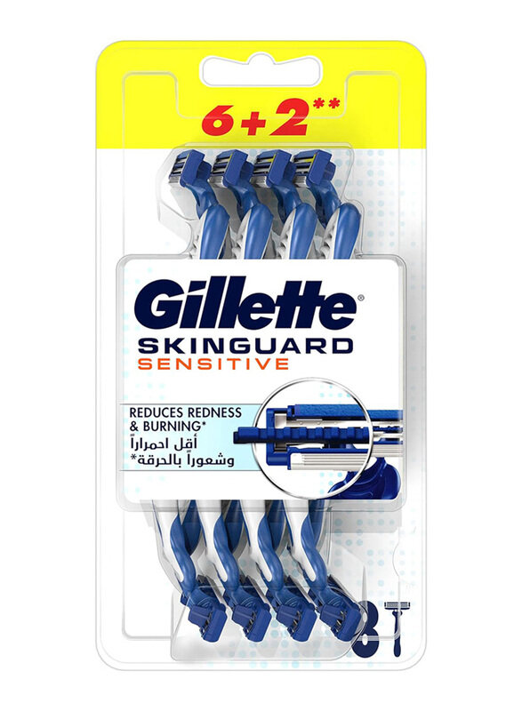

Gillette Skinguard Sensitive 6 + 2 Disposable Razor, One Size