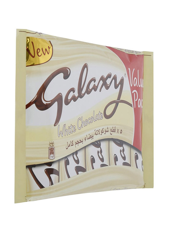 Galaxy White Chocolate Bars, 5 x 38g