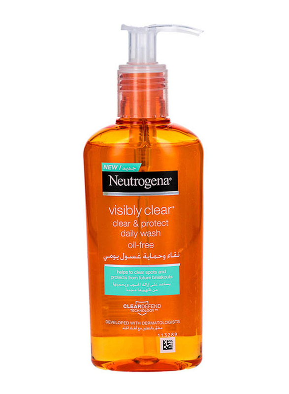 Neutrogena Visibily Clear Oil Free Clear & Protect Daily Wash, 200ml