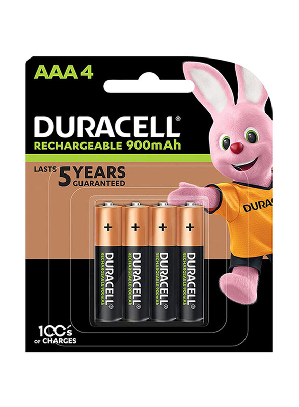 

Duracell AAA4 Rechargeable Battery, 4 Pieces, Multicolour