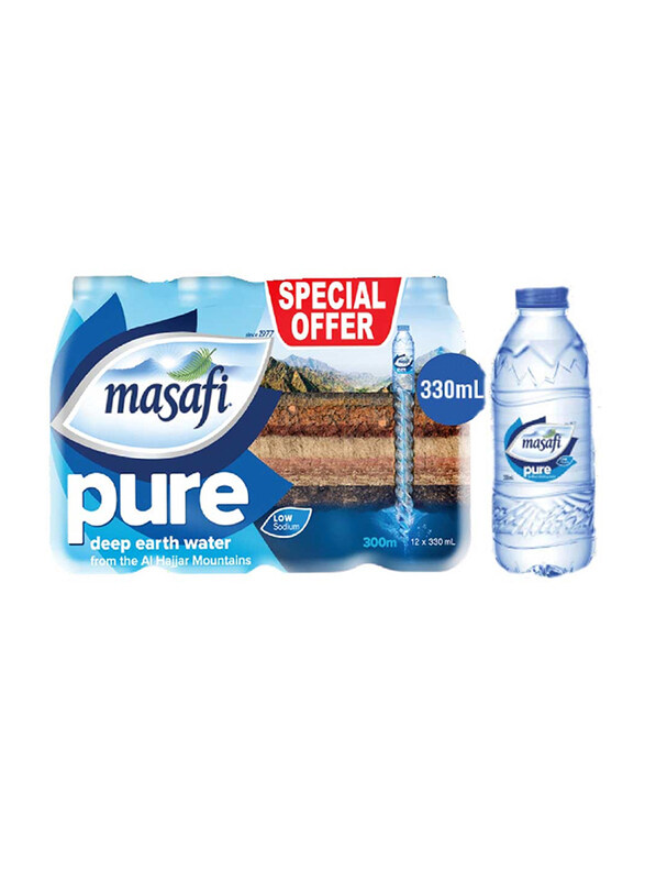 

Masafi Pure Deep Earth Water Bottle, 12 Bottle x 300ml
