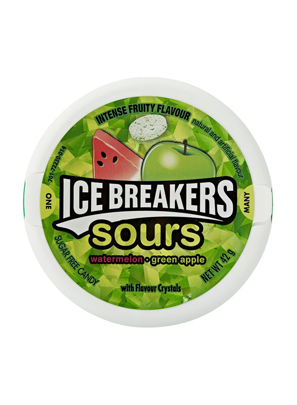 

Ice Breakers Sours Watermelon + Green Apple Sugar Free with Flavor Crystals, 42g