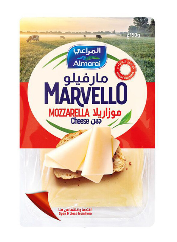 

Al Marai Marvello Natural Slice Mozzarella Cheese, 150g