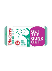 Plackers Micro Mint Dentak Floss Sticks, 12 Pieces