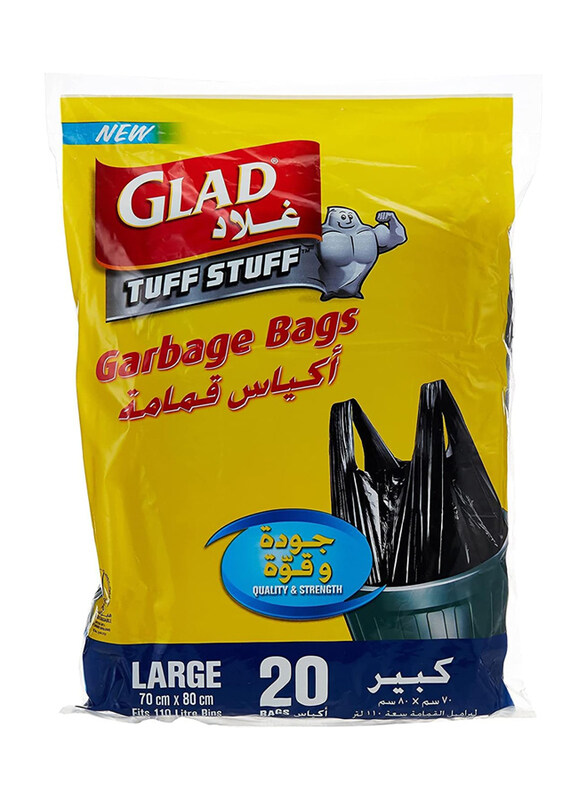 

Glad Garbage Tie Large Handle Bags, 20 Piece