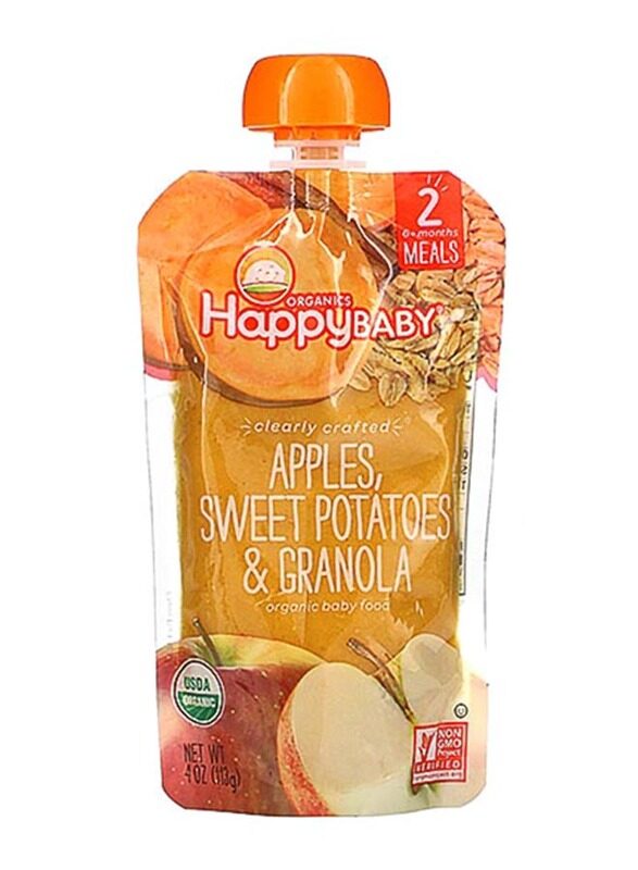 

Happy Baby Organic Apples, Sweet Potatoes & Granola Pure, 113g