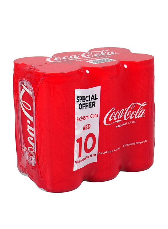 

Coca Cola Carbonated Soft Drink, 6 Can x 245ml