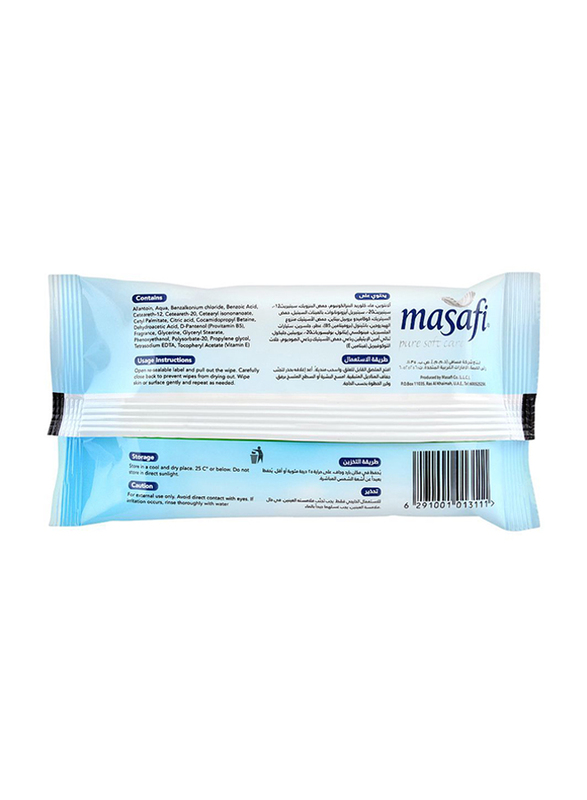 Masafi Anti Bacterial Alcohol Free Scented Wipes, 10 Pieces