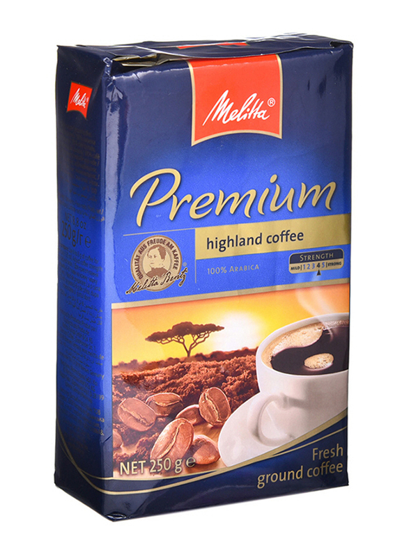 Melitta Premium Highland Coffee Fresh Ground Coffee, 250g