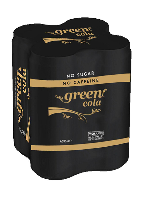 

Green Cola Sugar & Caffeine Free Carbonated Drink with Stevia, 4 x 330ml