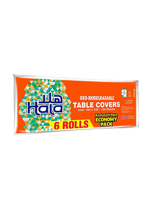 

Hala 6-Piece Biodegradable Table Covers, Multicolour