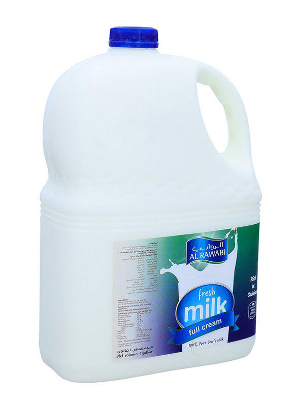 Al Rawabi Full Cream Fresh Milk, 4 Liters