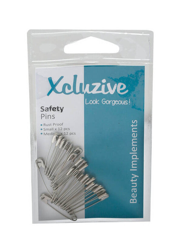 

Xcluzive S/M Safety Pins, 24 Pieces