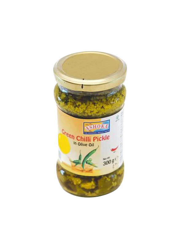 Ashoka Green Chili Pickle In Olive Oil, 300g