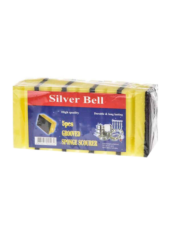 

Silver Bell Grooved Sponge With Scourer, 5 Piece