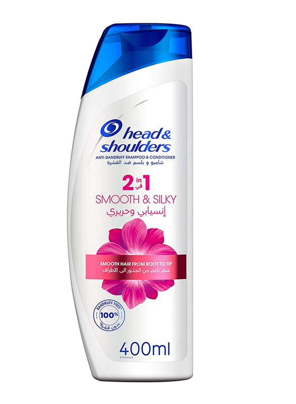 

Head & Shoulders Smooth and Silky 2in1 Anti-Dandruff Shampoo & Conditioner for All Hair Types, 400ml