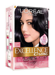 L'Oreal Paris Excellence Creme Hair Color Set, 1 Black