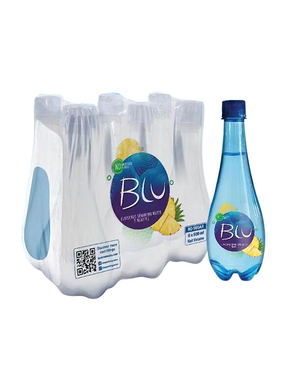 

Blu No Sugar Pineapple Flavour Sparkling Water, 6 x 500ml